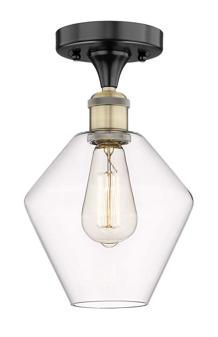 Innovations Lighting Cindyrella 8" Semi-Flush Mount - Black Antique Brass