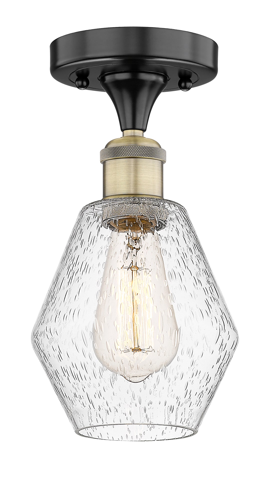 Innovations Lighting Cindyrella 6" Semi-Flush Mount - Black Antique Brass
