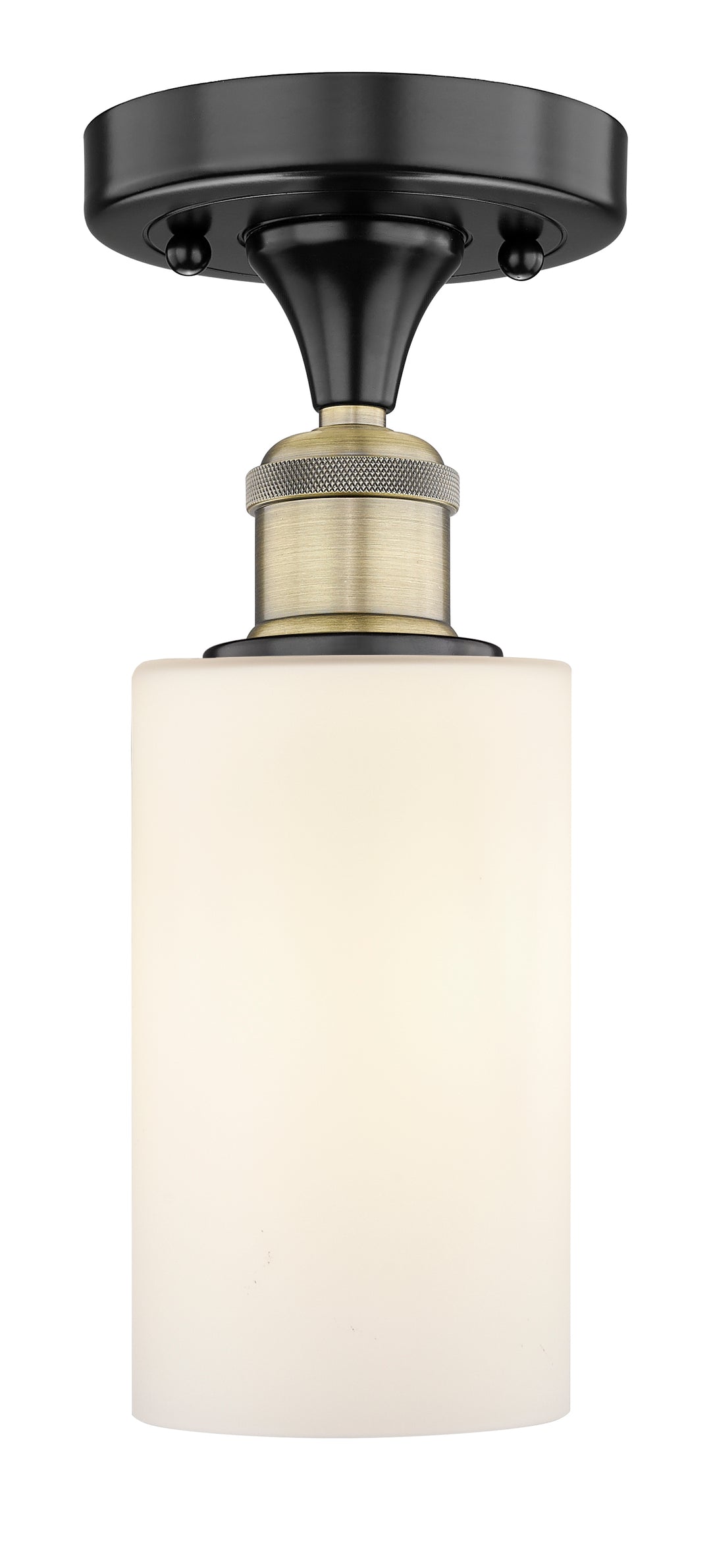 Innovations Lighting Clymer 4" Semi-Flush Mount - Black Antique Brass