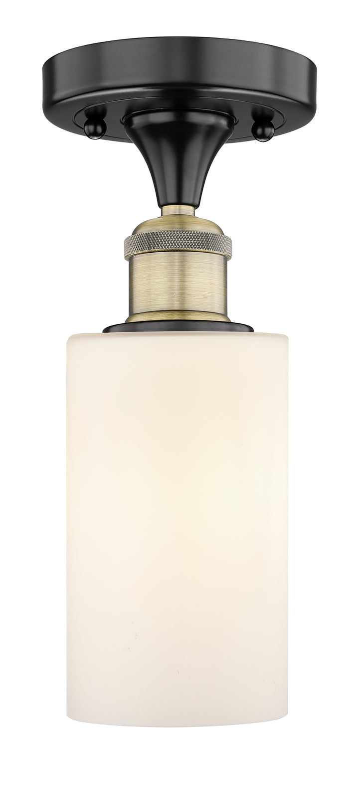 Innovations Lighting Clymer 4" Semi-Flush Mount - Black Antique Brass