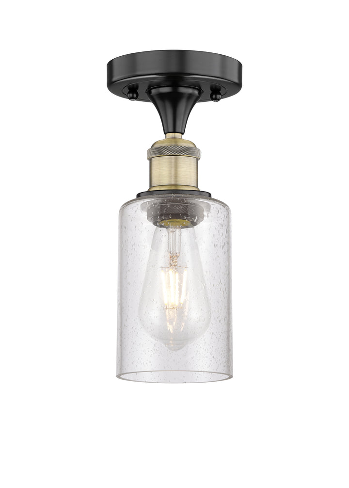 Innovations Lighting Clymer 4" Semi-Flush Mount - Black Antique Brass