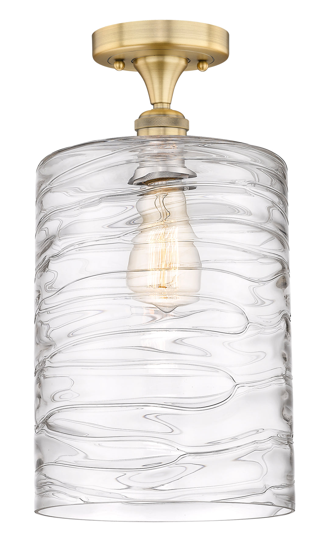Innovations Lighting Cobbleskill 9" Semi-Flush Mount - Brushed Brass