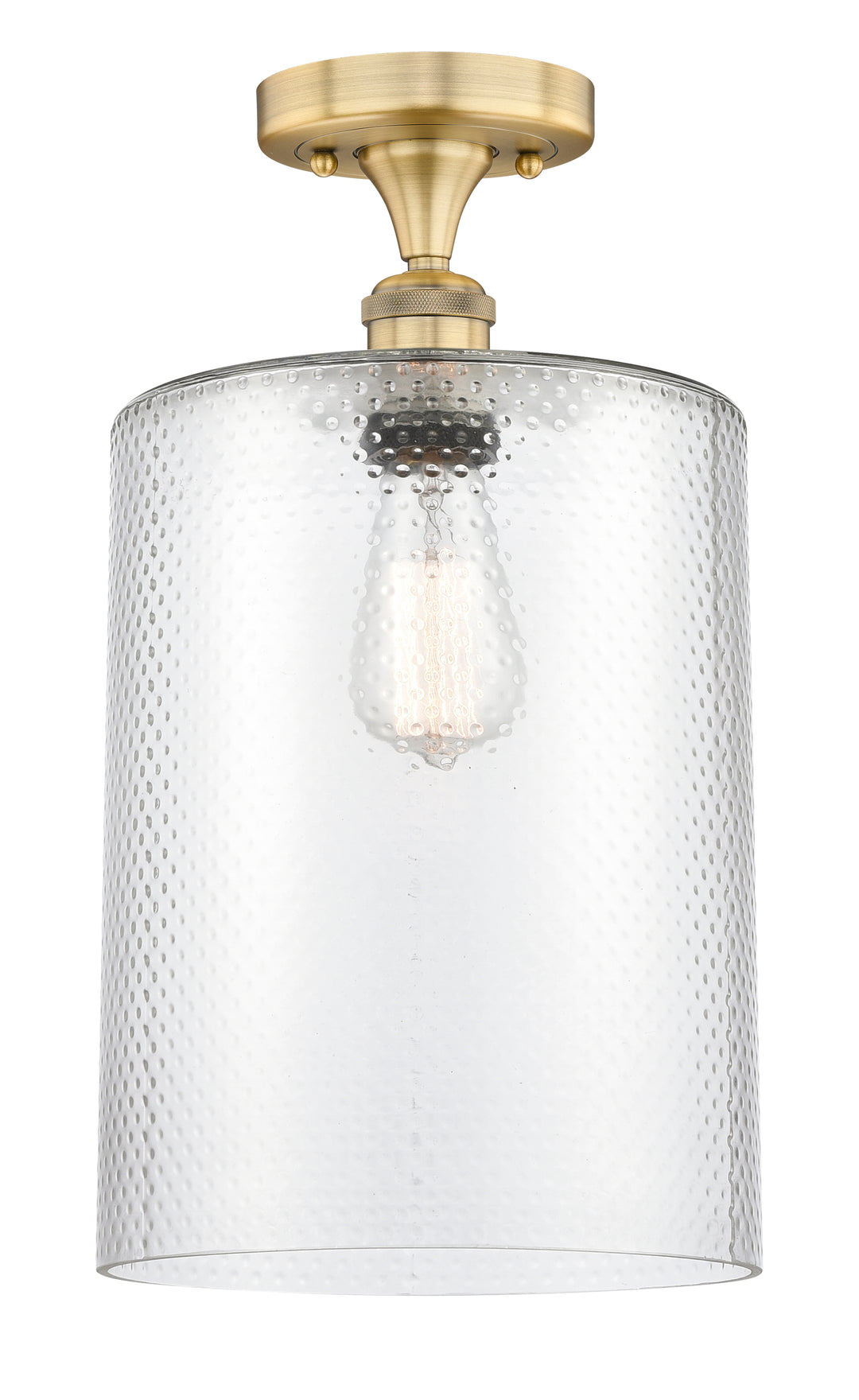 Innovations Lighting Cobbleskill 9" Semi-Flush Mount - Brushed Brass