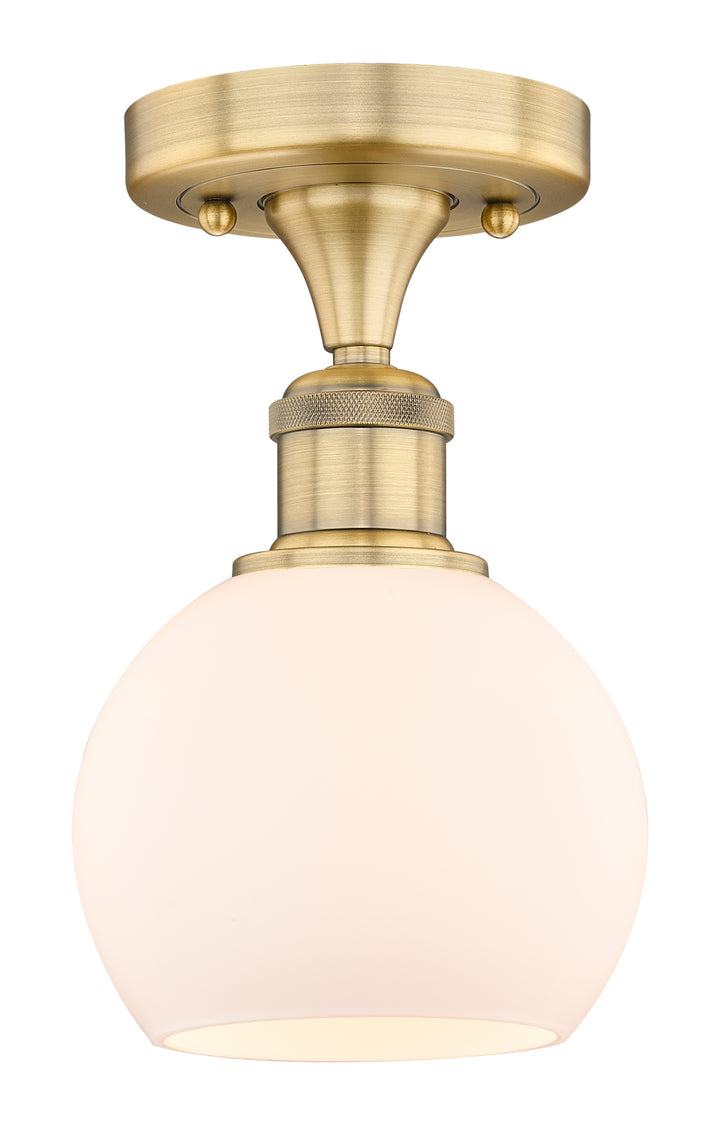 Innovations Lighting Athens 6" Semi-Flush Mount - Brushed Brass