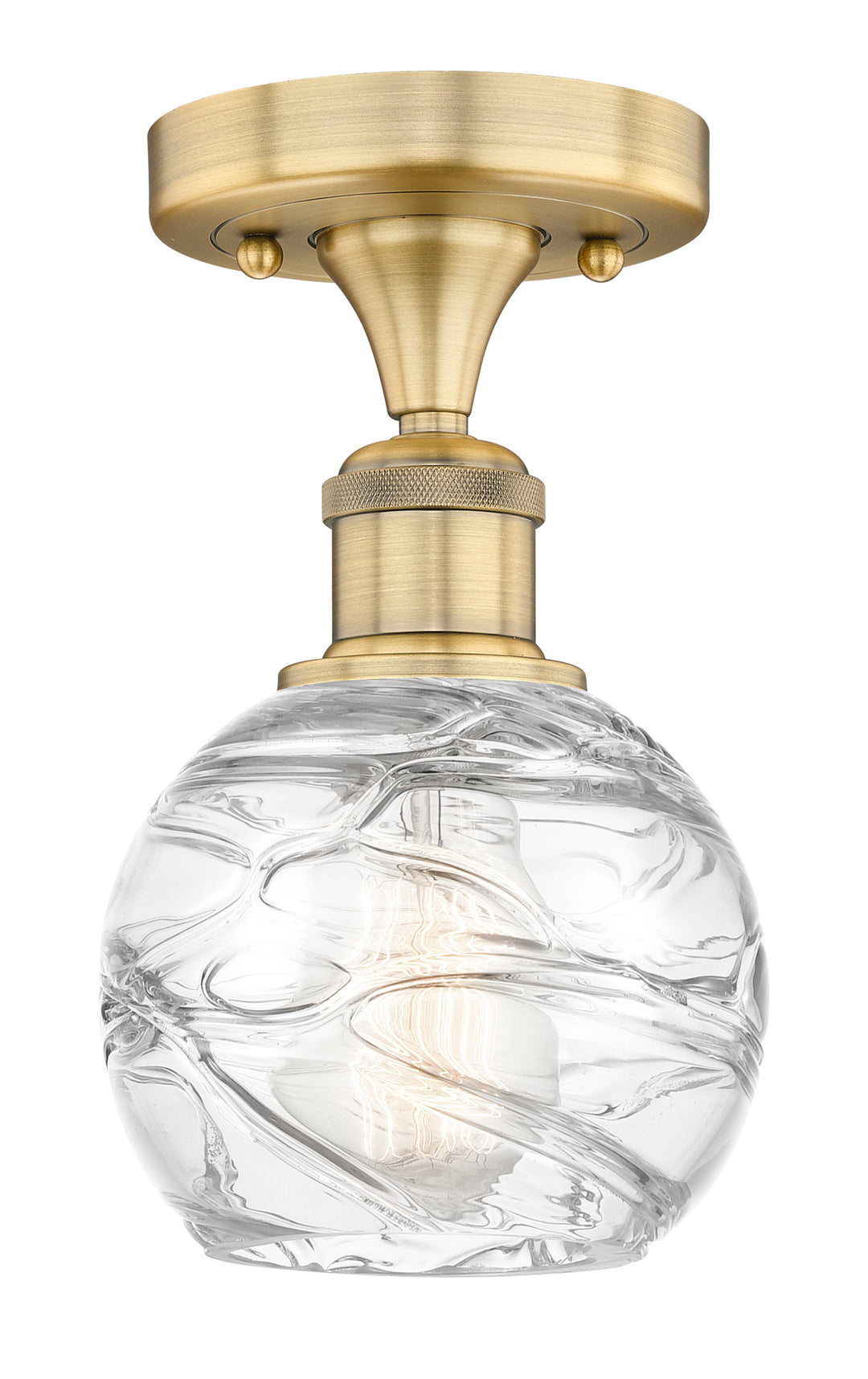 Innovations Lighting Athens Deco Swirl 6" Semi-Flush Mount - Brushed Brass
