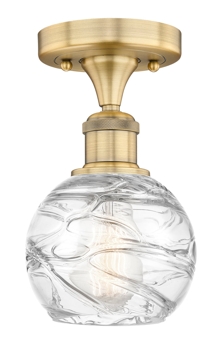 Innovations Lighting Athens Deco Swirl 6" Semi-Flush Mount - Brushed Brass