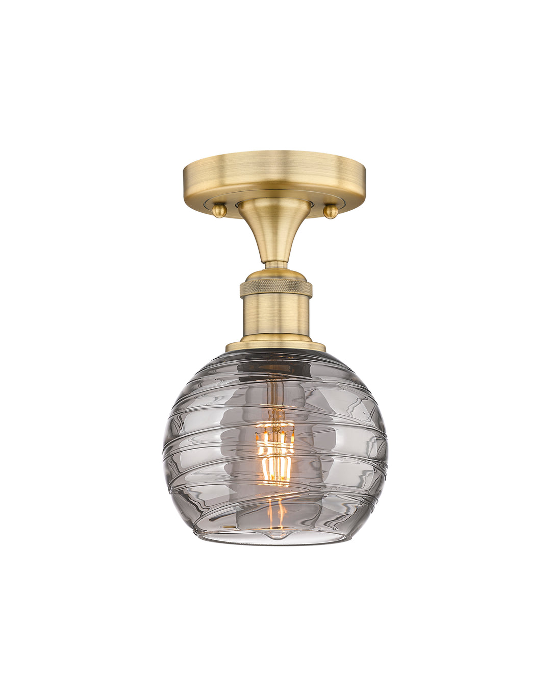 Innovations Lighting Athens Deco Swirl 6" Semi-Flush Mount - Brushed Brass