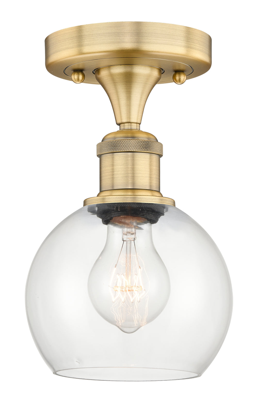 Innovations Lighting Athens 6" Semi-Flush Mount - Brushed Brass