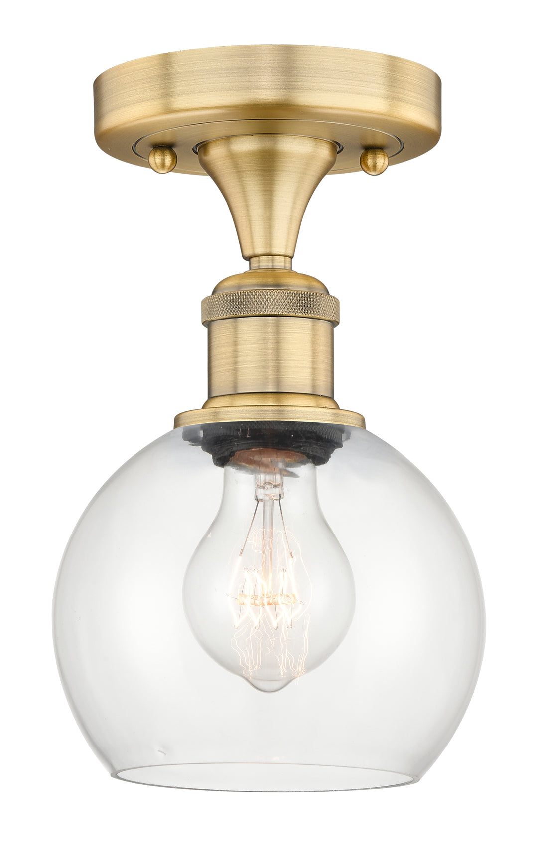 Innovations Lighting Athens 6" Semi-Flush Mount - Brushed Brass