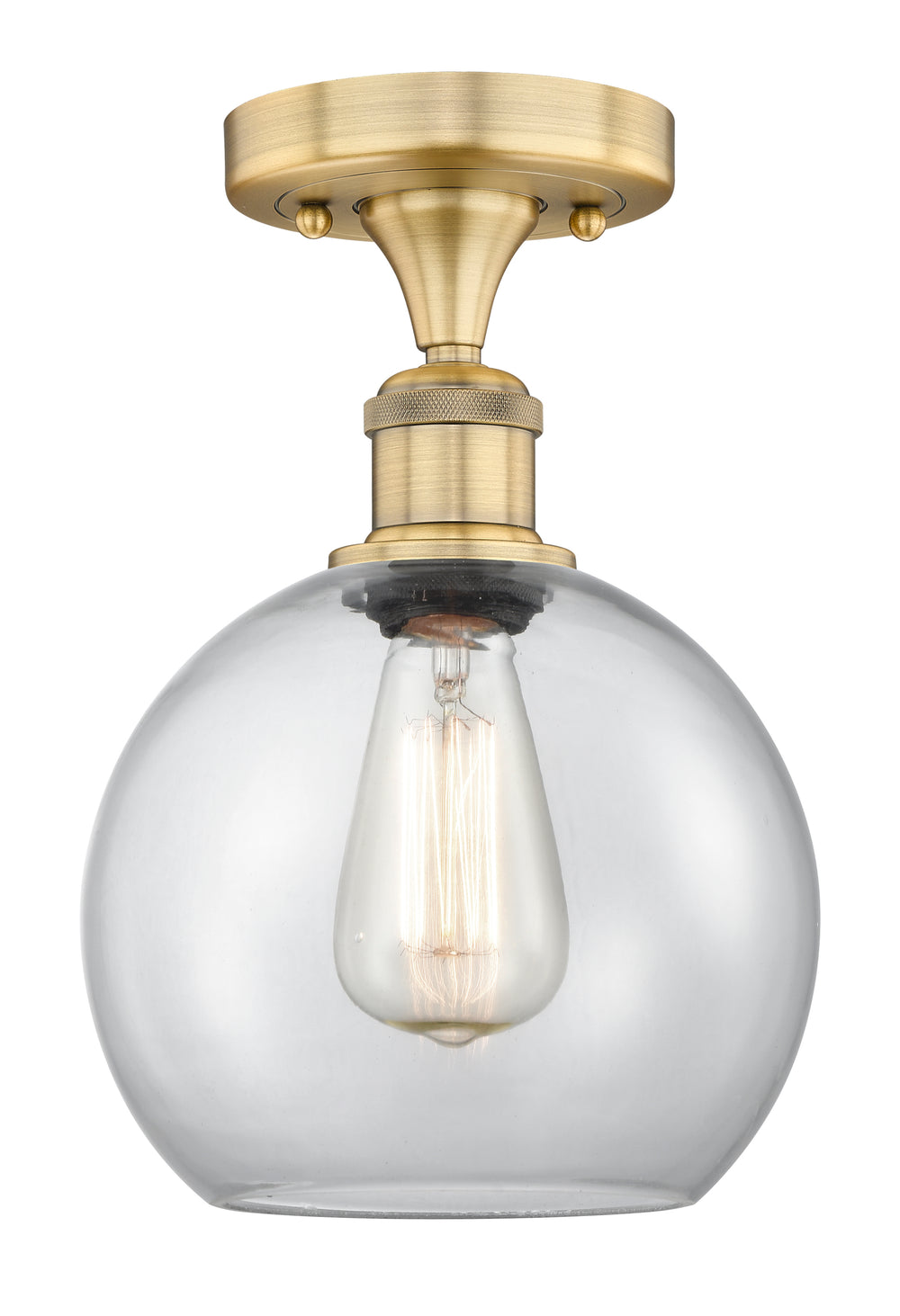 Innovations Lighting Athens 8" Semi-Flush Mount - Brushed Brass