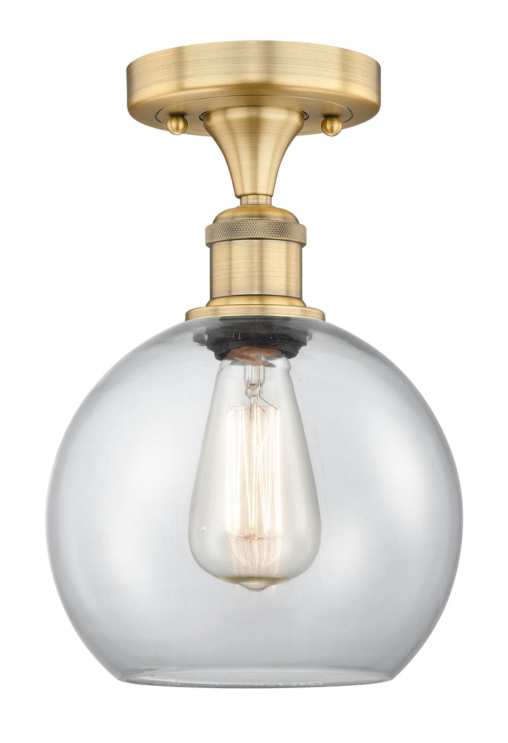 Innovations Lighting Athens 8" Semi-Flush Mount - Brushed Brass