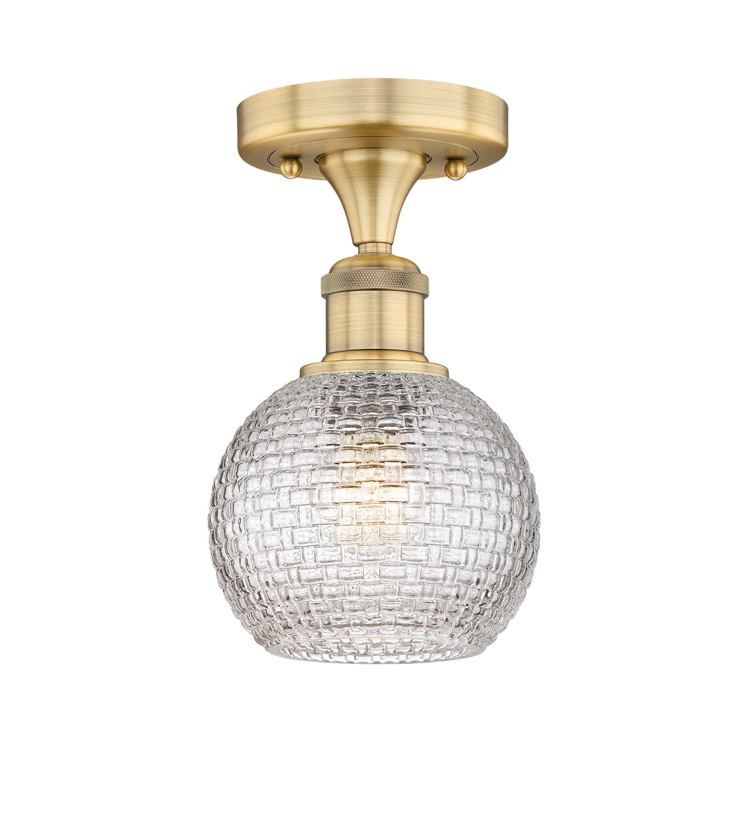 Innovations Lighting Athens 6" Semi-Flush Mount - Brushed Brass