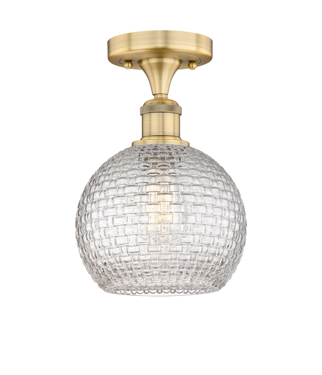 Innovations Lighting Athens 8" Semi-Flush Mount - Brushed Brass