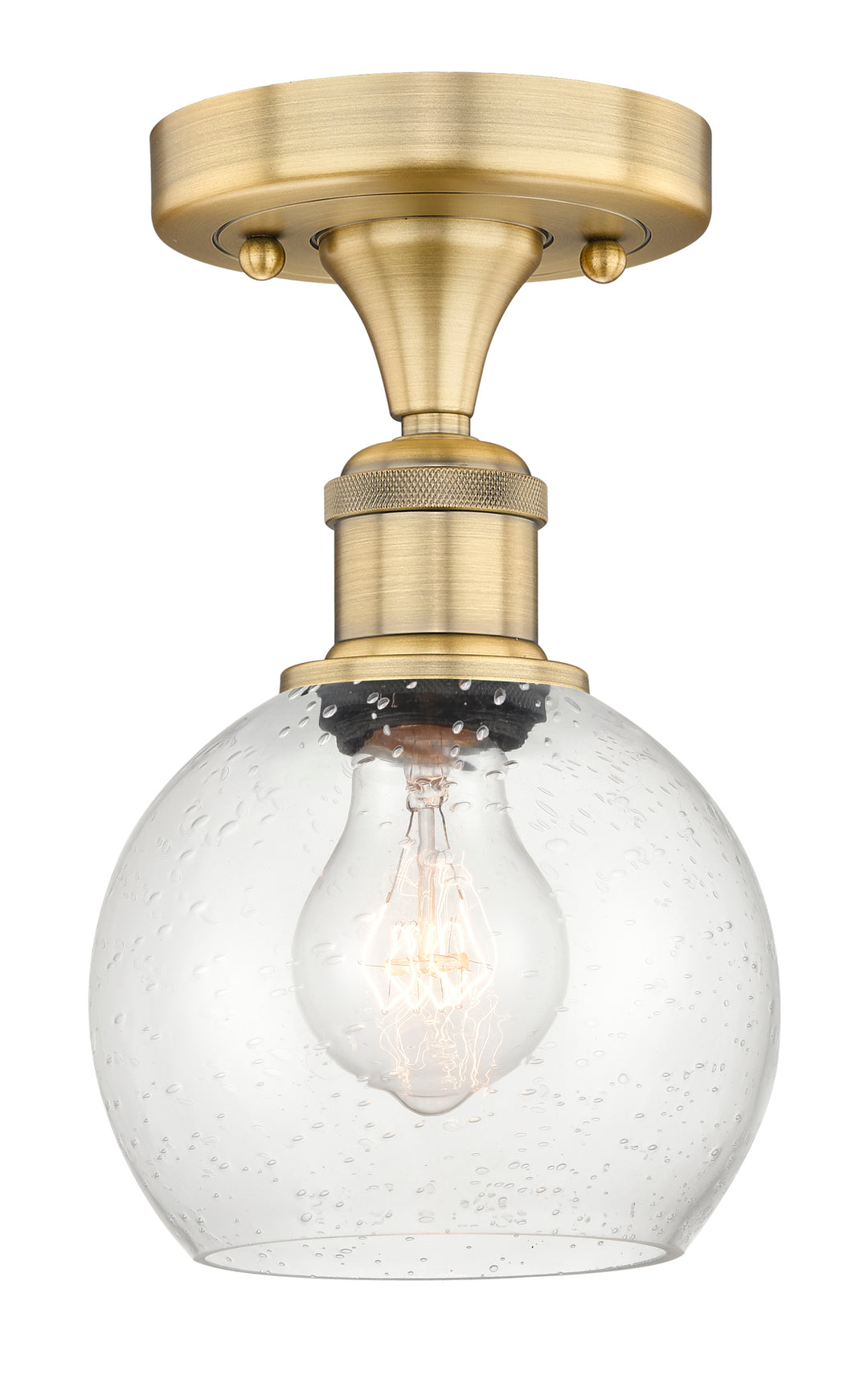 Innovations Lighting Athens 6" Semi-Flush Mount - Brushed Brass