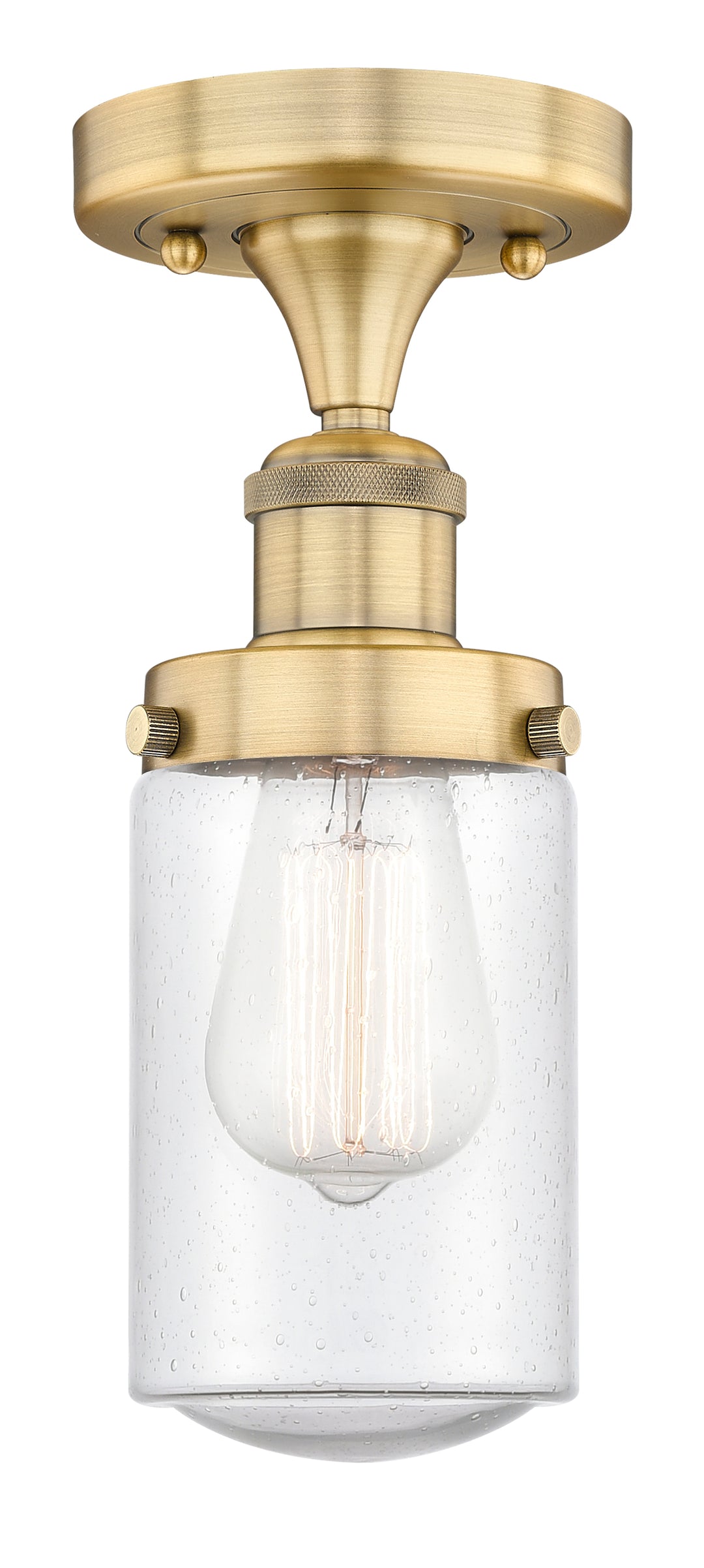 Innovations Lighting Dover 4.5" Semi-Flush Mount - Brushed Brass