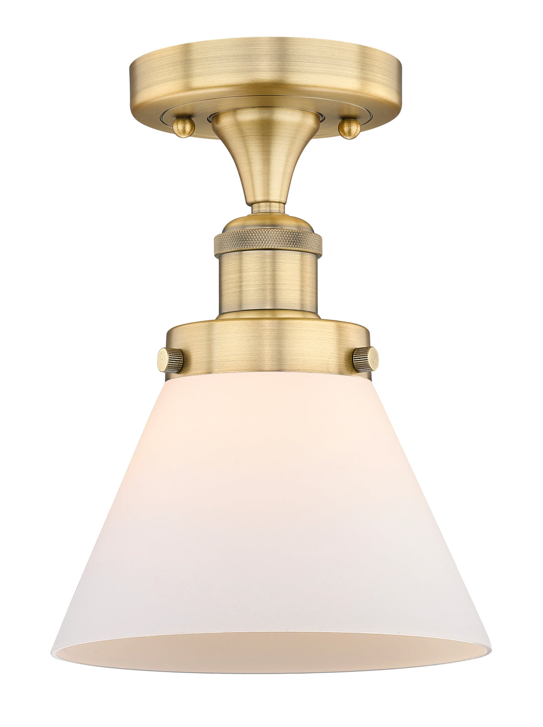 Innovations Lighting Cone 8" Semi-Flush Mount - Brushed Brass