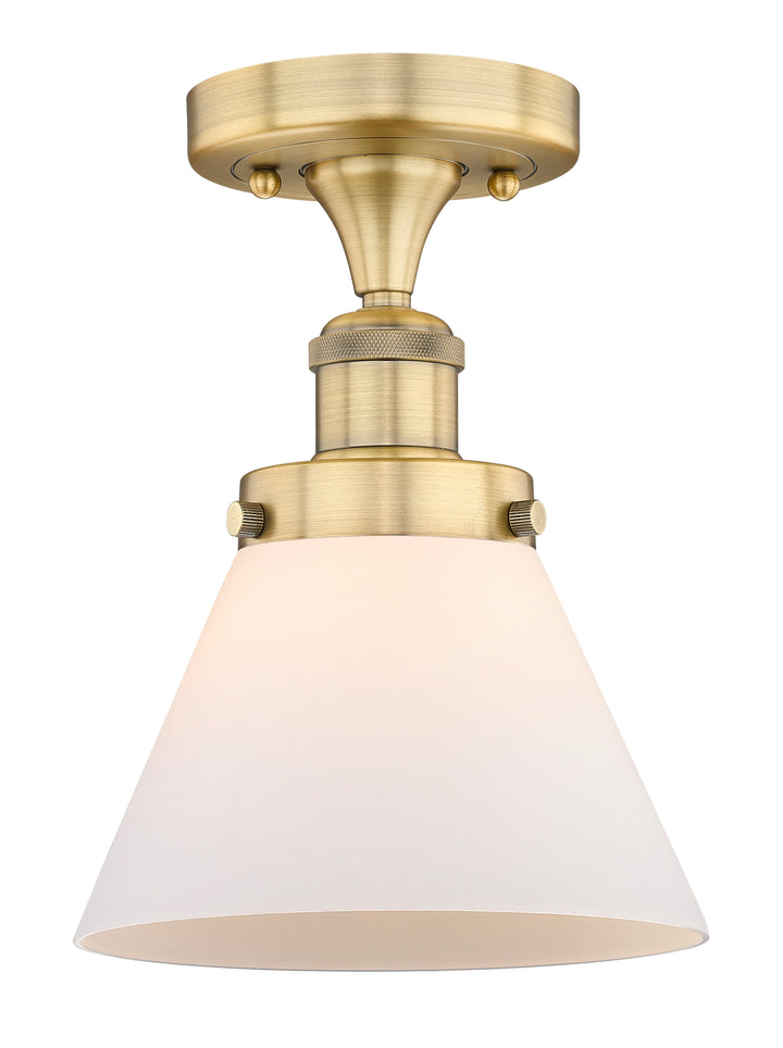 Innovations Lighting Cone 8" Semi-Flush Mount - Brushed Brass