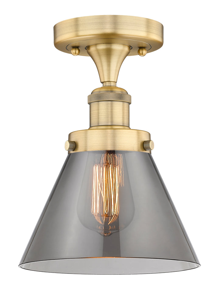 Innovations Lighting Cone 8" Semi-Flush Mount - Brushed Brass