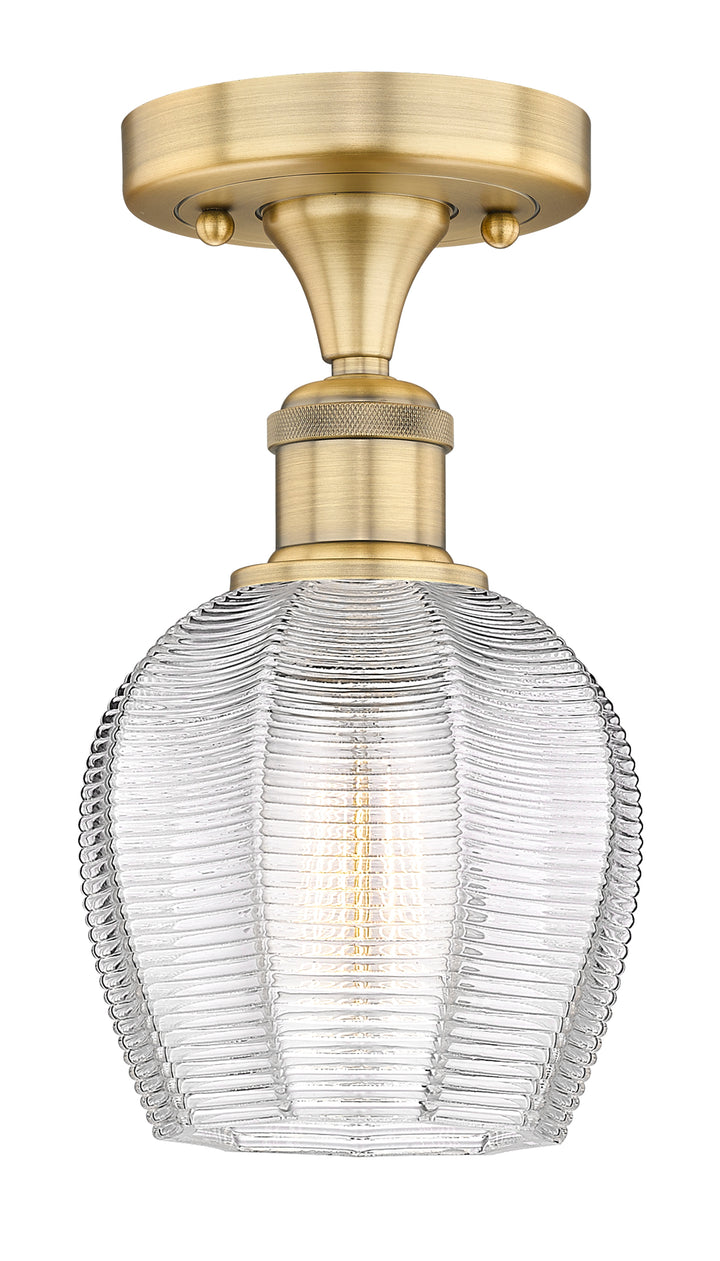 Innovations Lighting Norfolk 6" Semi-Flush Mount - Brushed Brass
