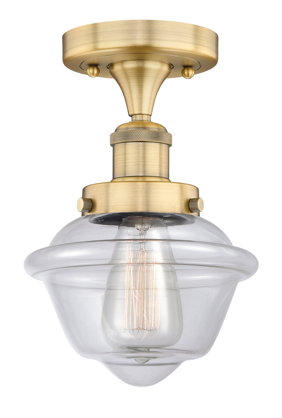 Innovations Lighting Oxford 7.5" Semi-Flush Mount - Brushed Brass