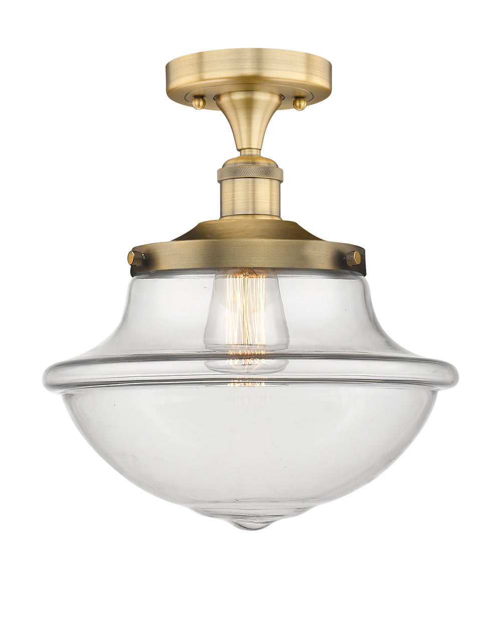 Innovations Lighting Oxford 12" Semi-Flush Mount - Brushed Brass