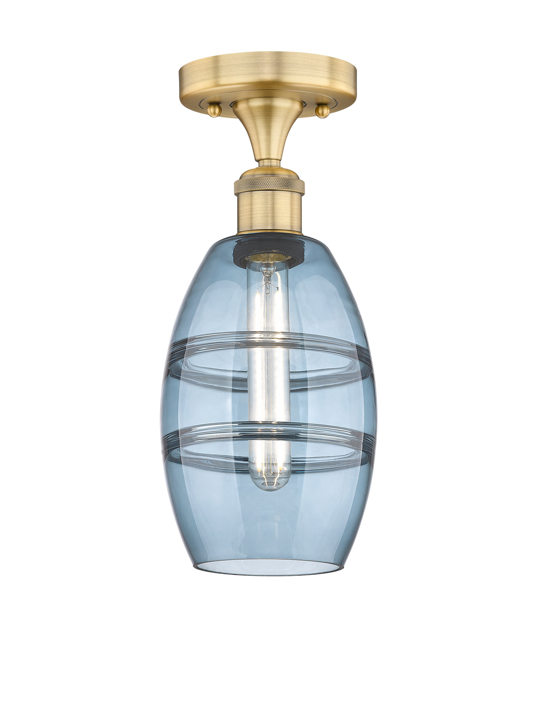 Innovations Lighting Vaz 6" Semi-Flush Mount - Brushed Brass