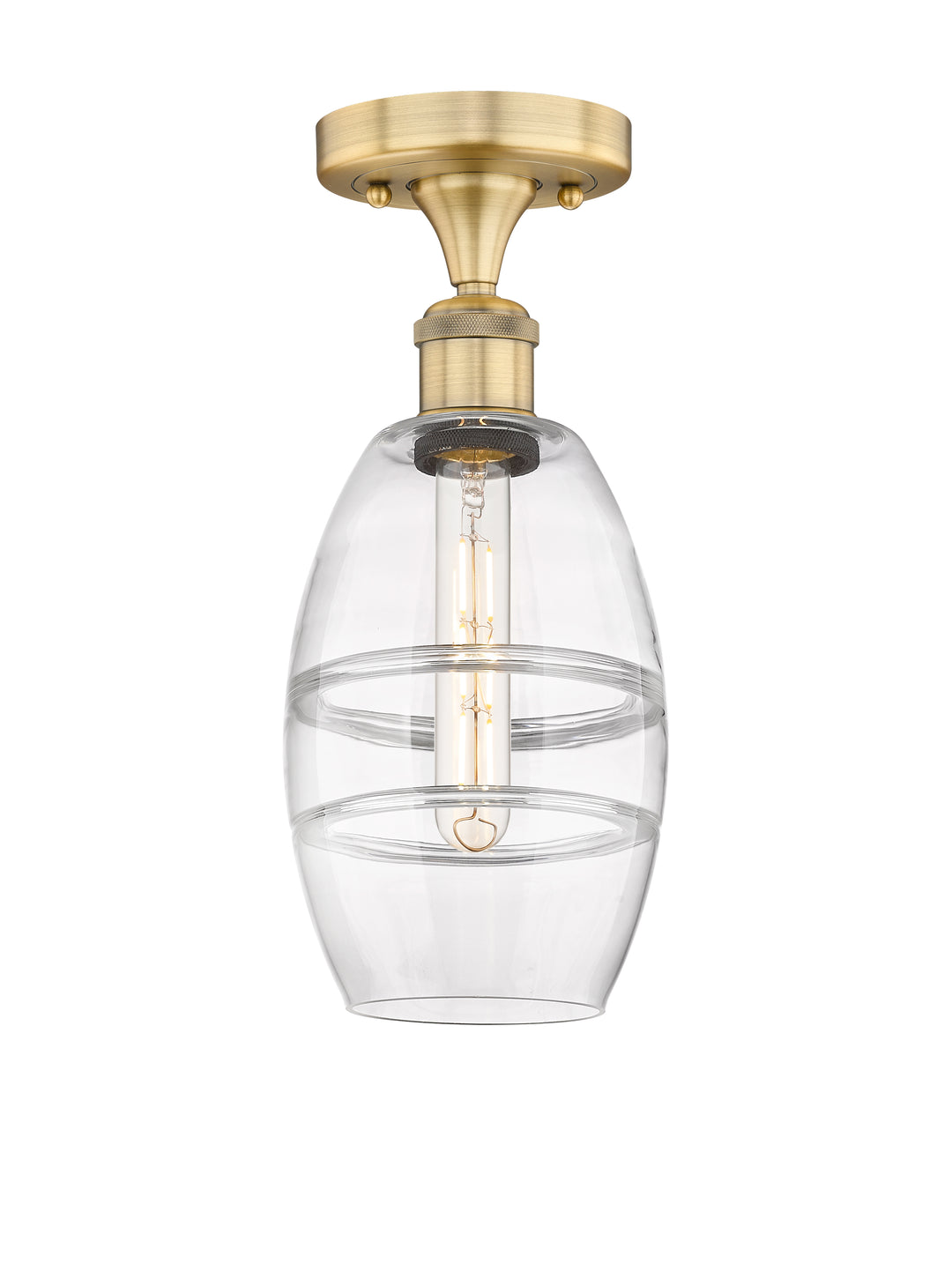 Innovations Lighting Vaz 6" Semi-Flush Mount - Brushed Brass