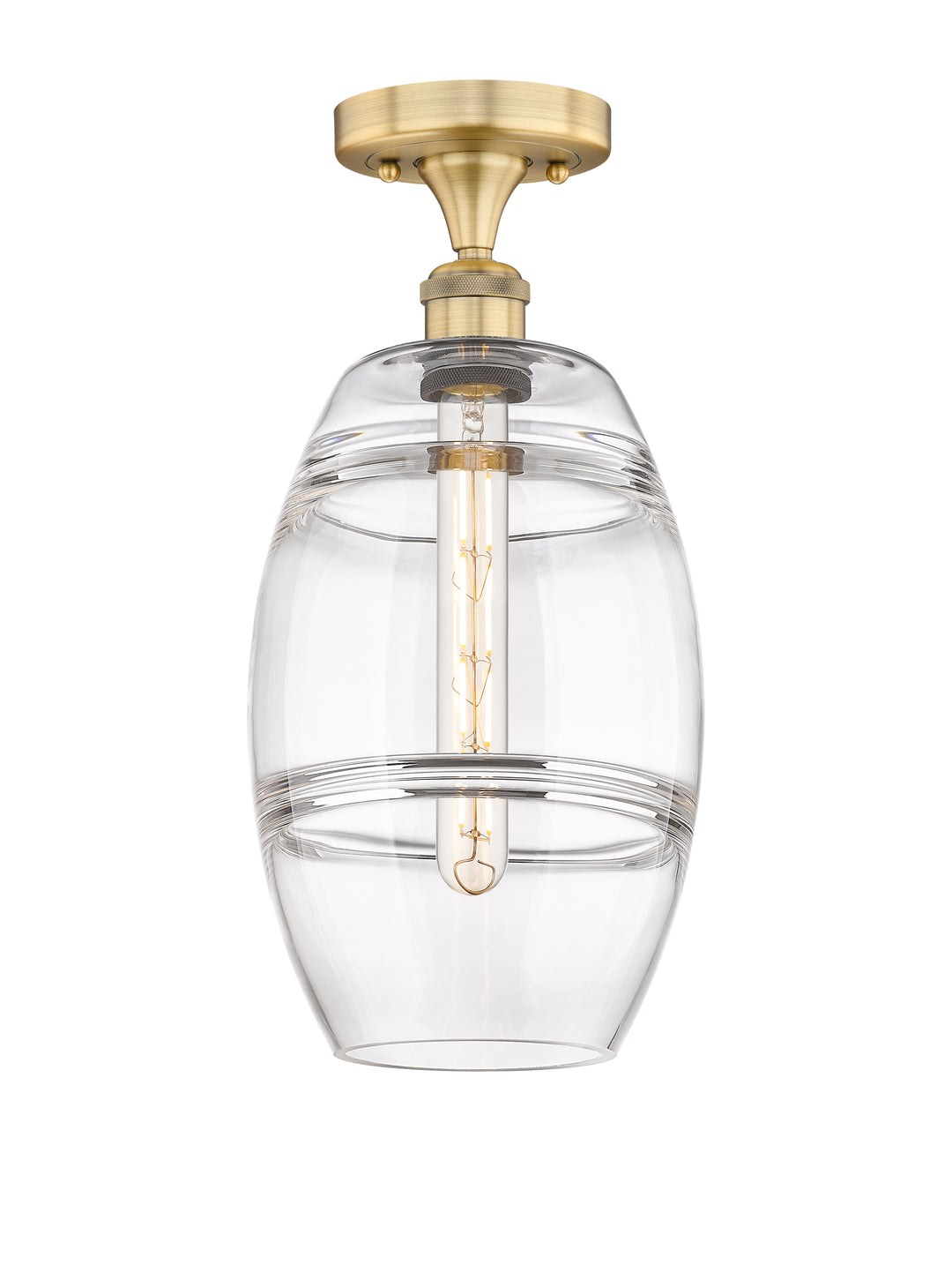 Innovations Lighting Vaz 8" Semi-Flush Mount - Brushed Brass