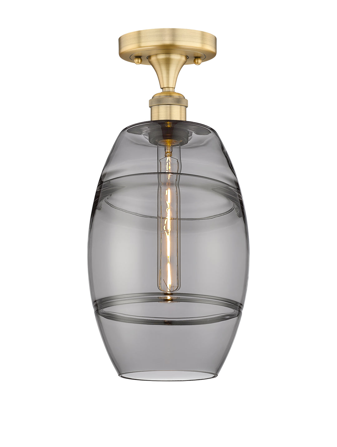 Innovations Lighting Vaz 8" Semi-Flush Mount - Brushed Brass