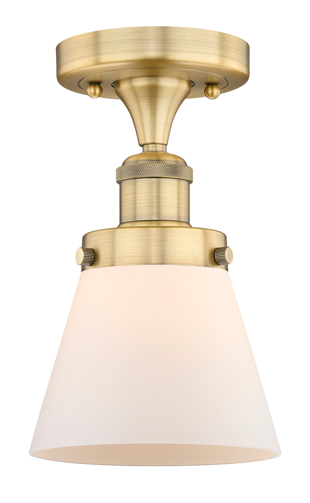Innovations Lighting Cone 6" Semi-Flush Mount - Brushed Brass