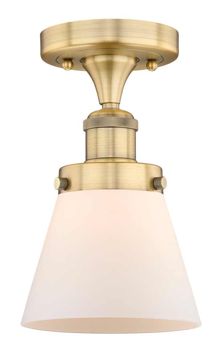 Innovations Lighting Cone 6" Semi-Flush Mount - Brushed Brass