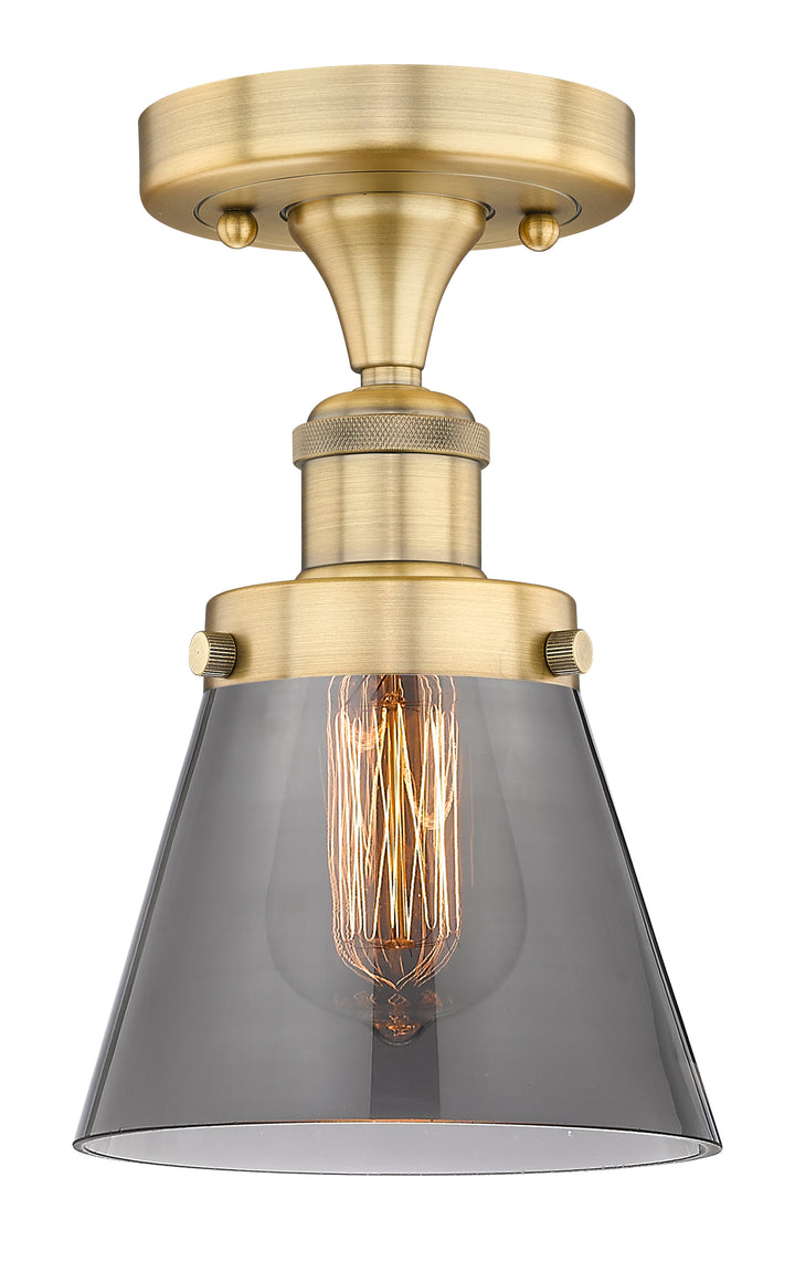 Innovations Lighting Cone 6" Semi-Flush Mount - Brushed Brass