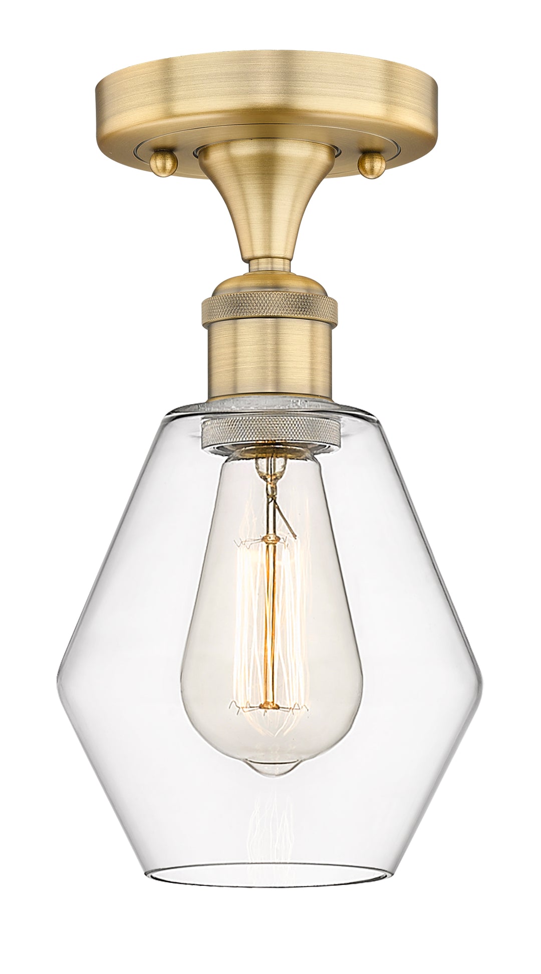 Innovations Lighting Cindyrella 6" Semi-Flush Mount - Brushed Brass