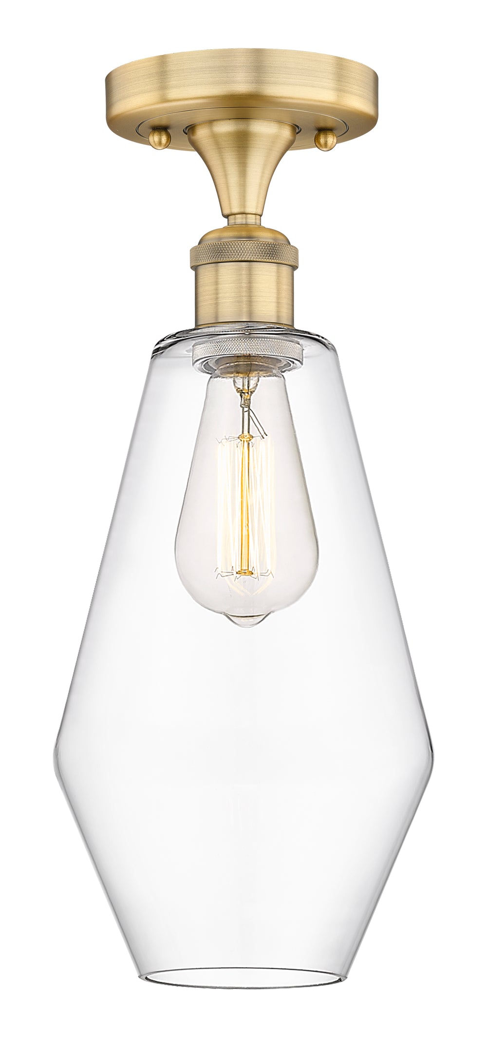 Innovations Lighting Cindyrella 7" Semi-Flush Mount - Brushed Brass