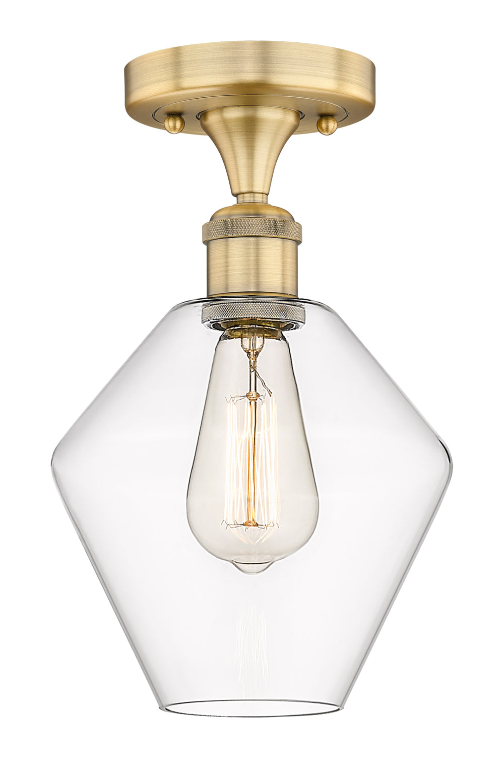 Innovations Lighting Cindyrella 8" Semi-Flush Mount - Brushed Brass