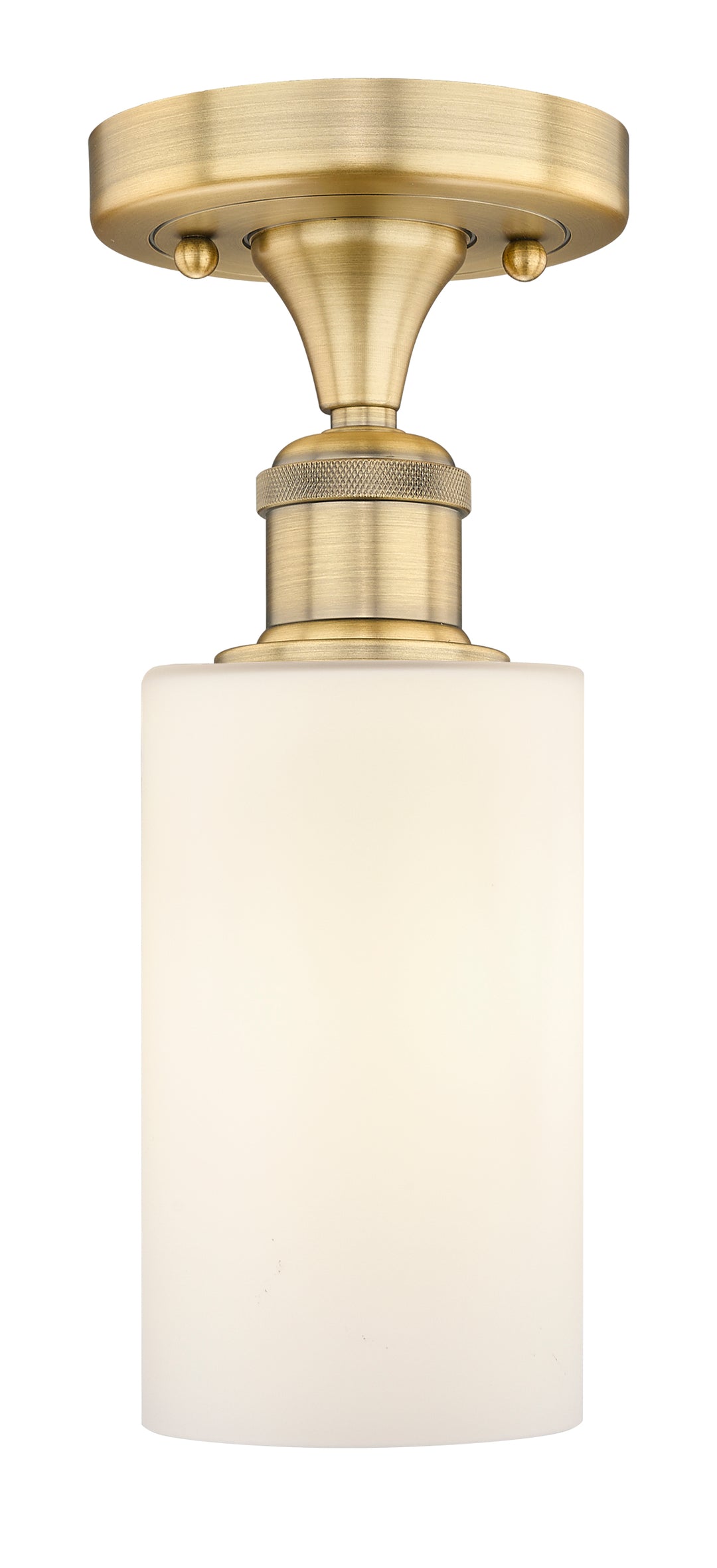 Innovations Lighting Clymer 4" Semi-Flush Mount - Brushed Brass