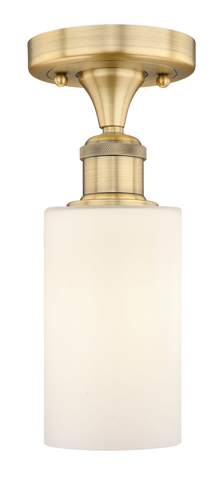 Innovations Lighting Clymer 4" Semi-Flush Mount - Brushed Brass