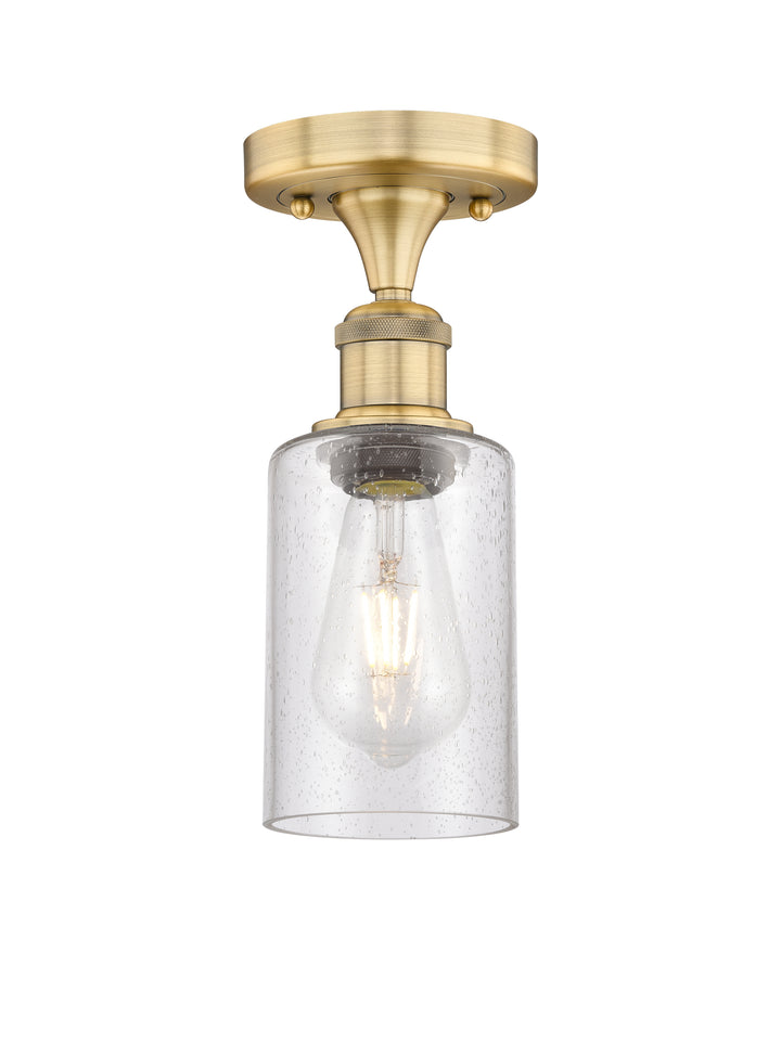 Innovations Lighting Clymer 4" Semi-Flush Mount - Brushed Brass