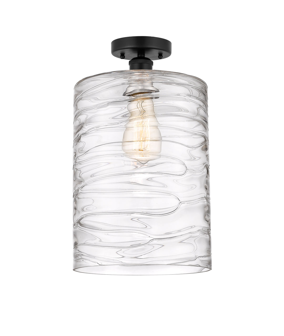 Innovations Lighting Cobbleskill 9" Semi-Flush Mount - Matte Black