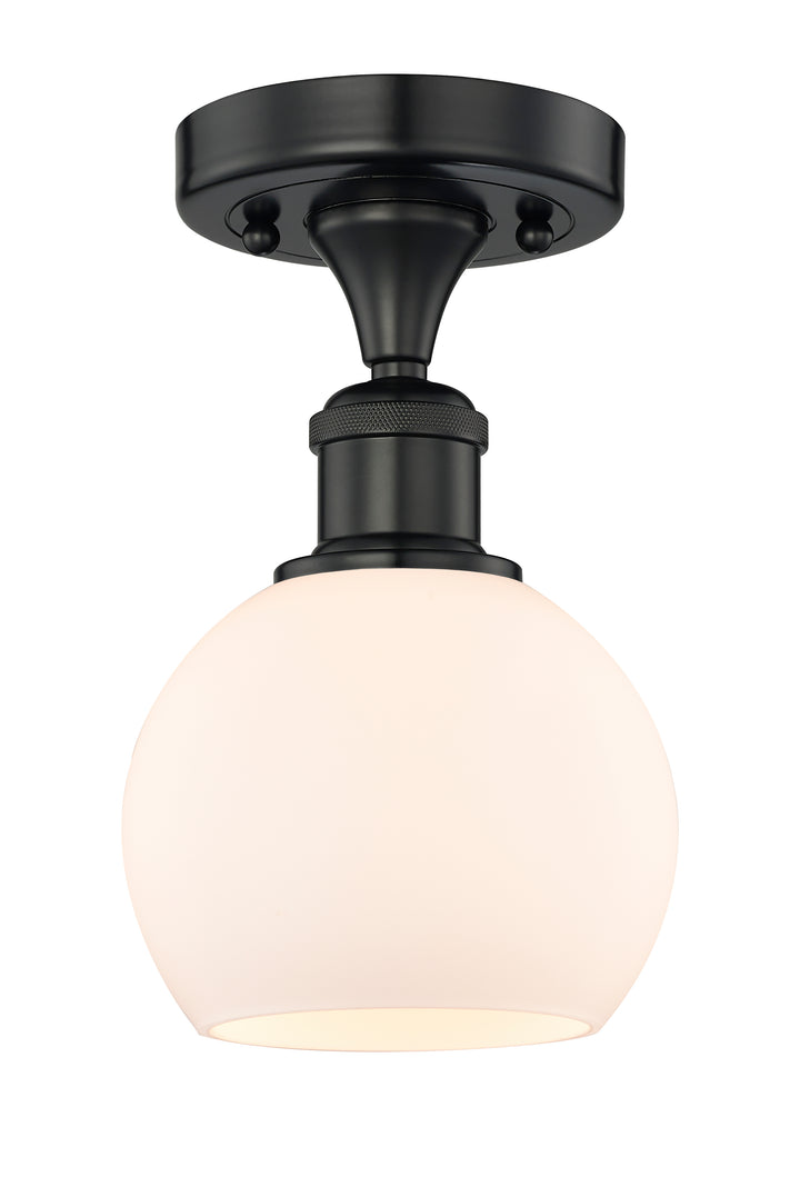 Innovations Lighting Athens 6" Semi-Flush Mount - Matte Black