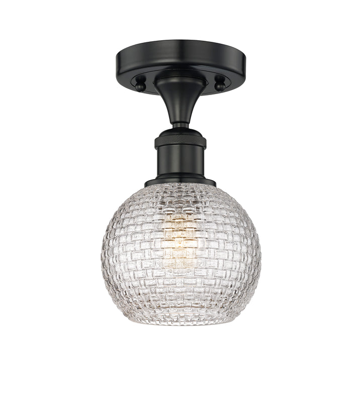 Innovations Lighting Athens 6" Semi-Flush Mount - Matte Black
