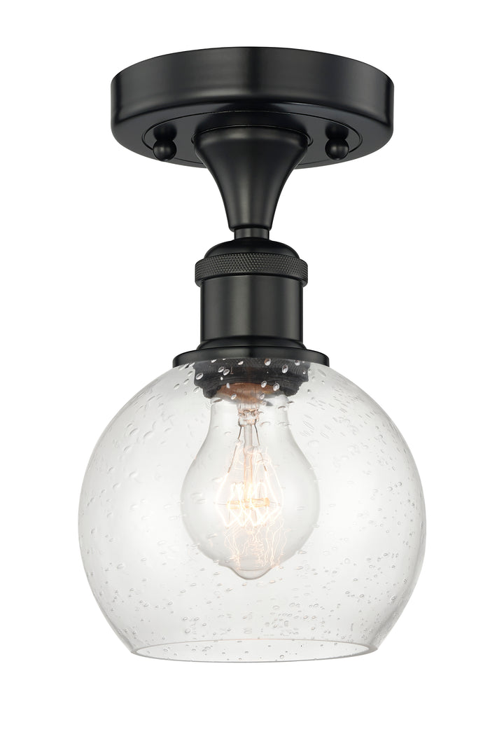 Innovations Lighting Athens 6" Semi-Flush Mount - Matte Black