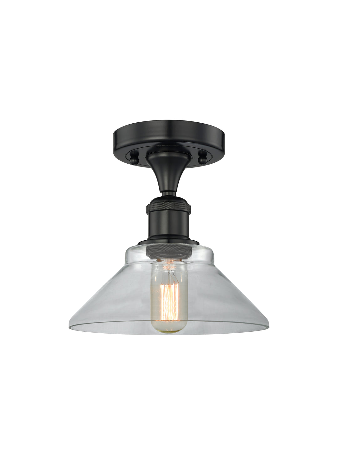 Innovations Lighting Orwell 9" Semi-Flush Mount - Matte Black