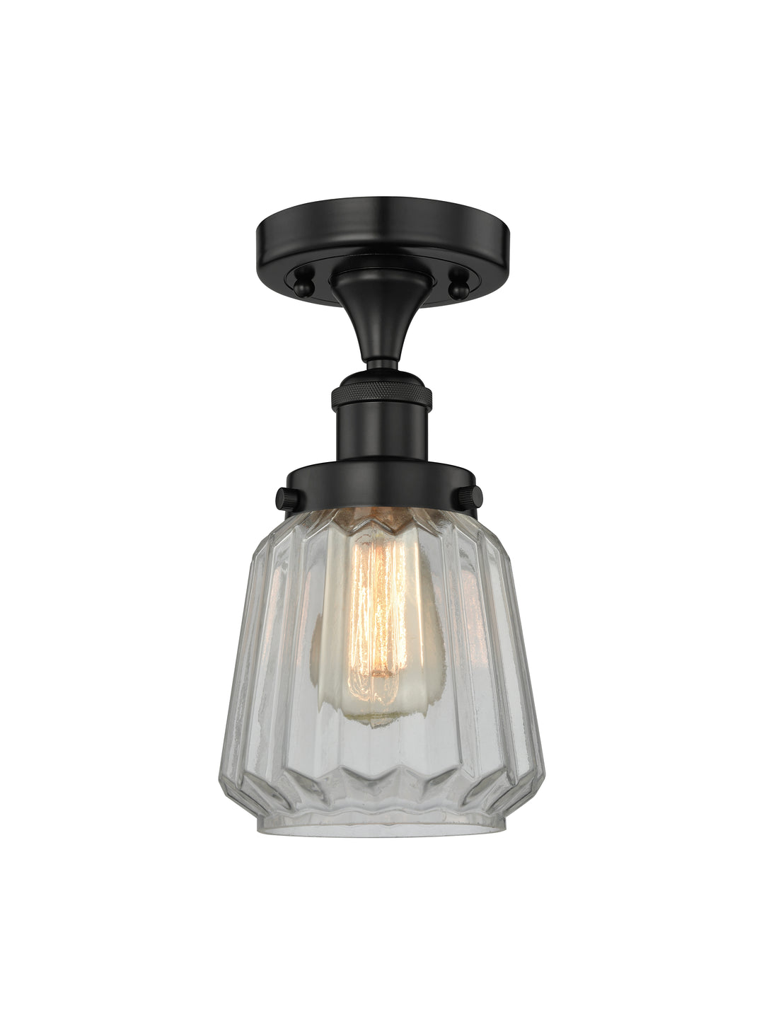 Innovations Lighting Chatham 6" Semi-Flush Mount - Matte Black
