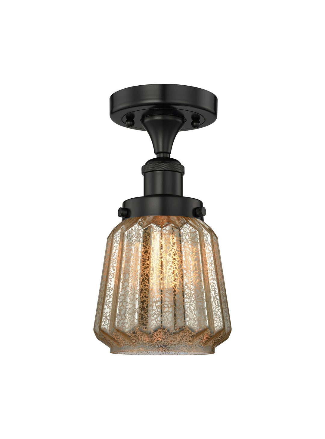 Innovations Lighting Chatham 6" Semi-Flush Mount - Matte Black