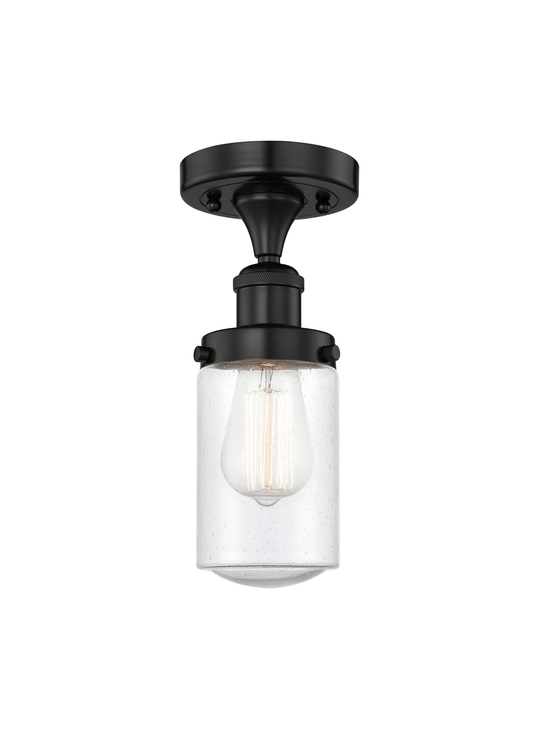 Innovations Lighting Dover 4.5" Semi-Flush Mount - Matte Black