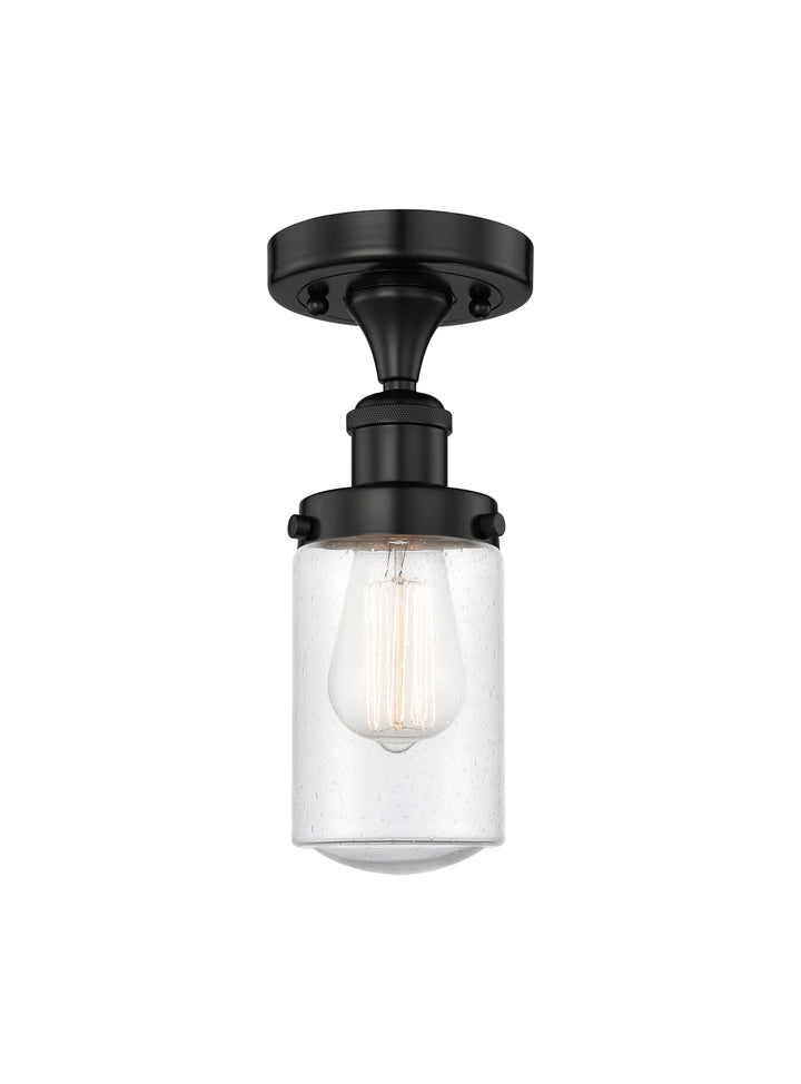 Innovations Lighting Dover 4.5" Semi-Flush Mount - Matte Black