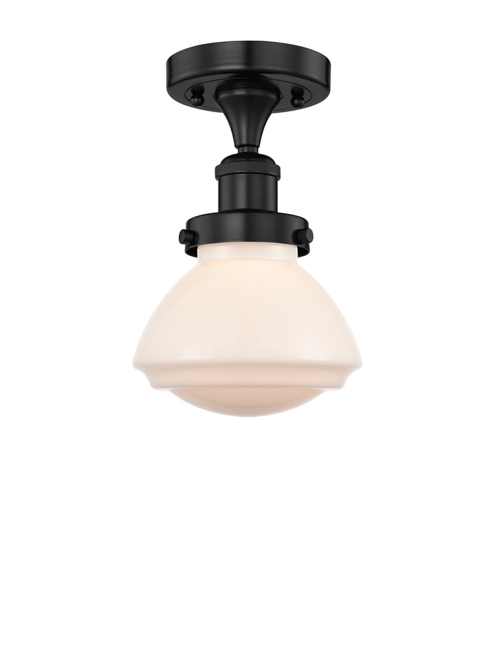 Innovations Lighting Olean 6.75" Semi-Flush Mount - Matte Black