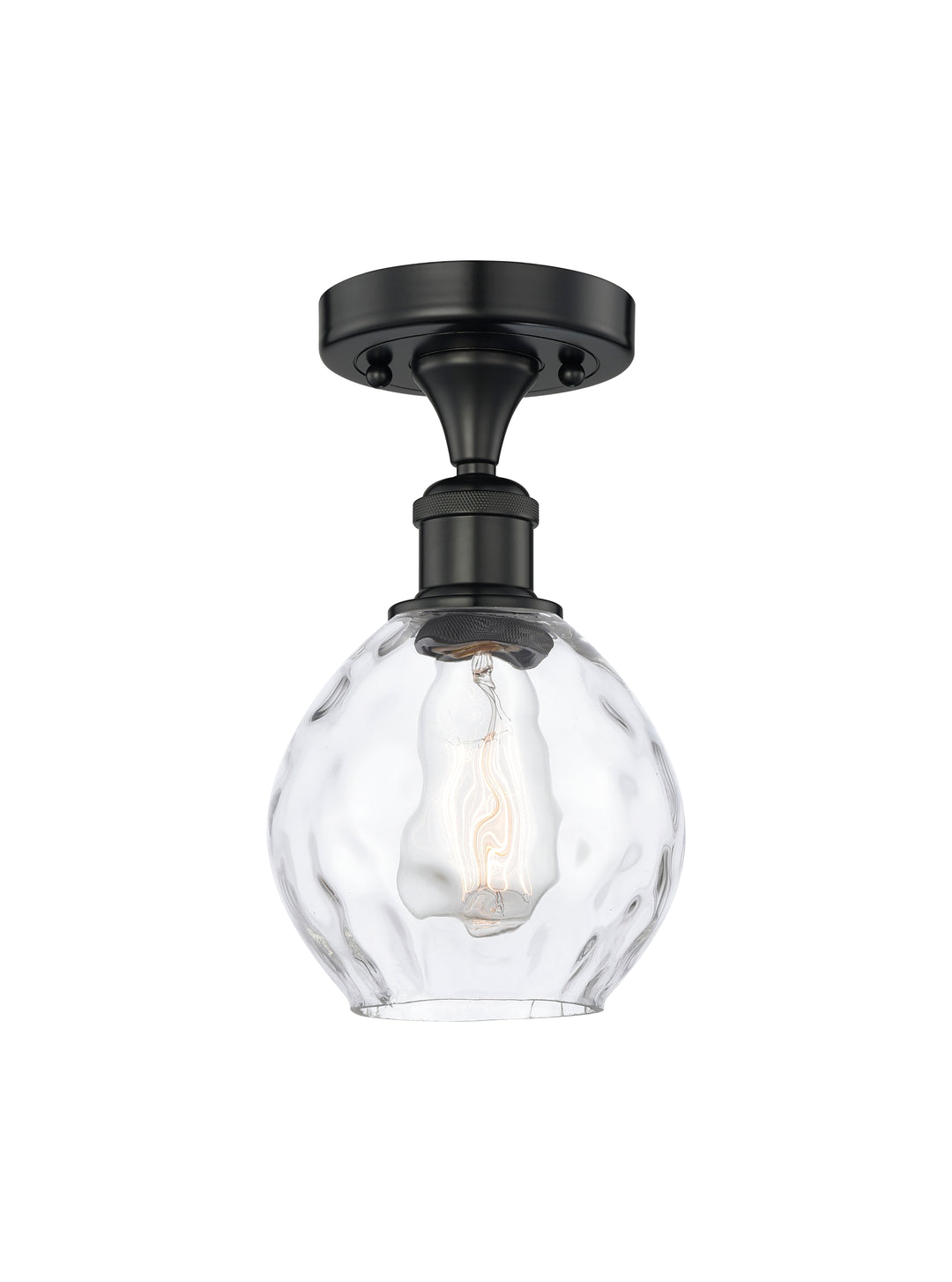Innovations Lighting Waverly 6" Semi-Flush Mount - Matte Black