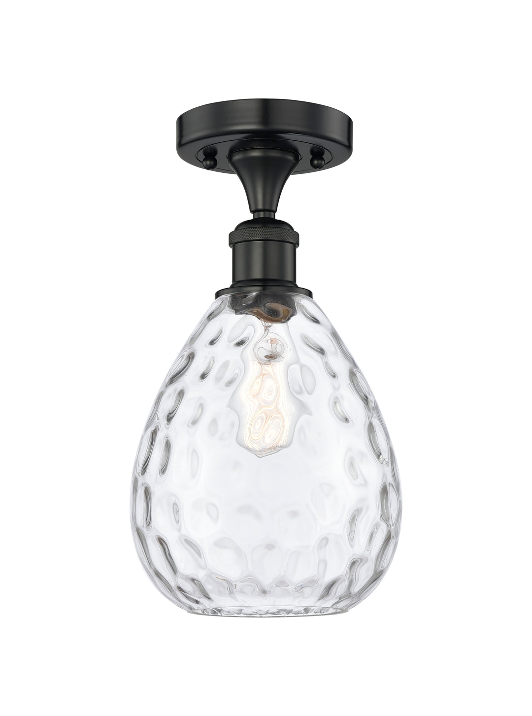 Innovations Lighting Waverly 8" Semi-Flush Mount - Matte Black